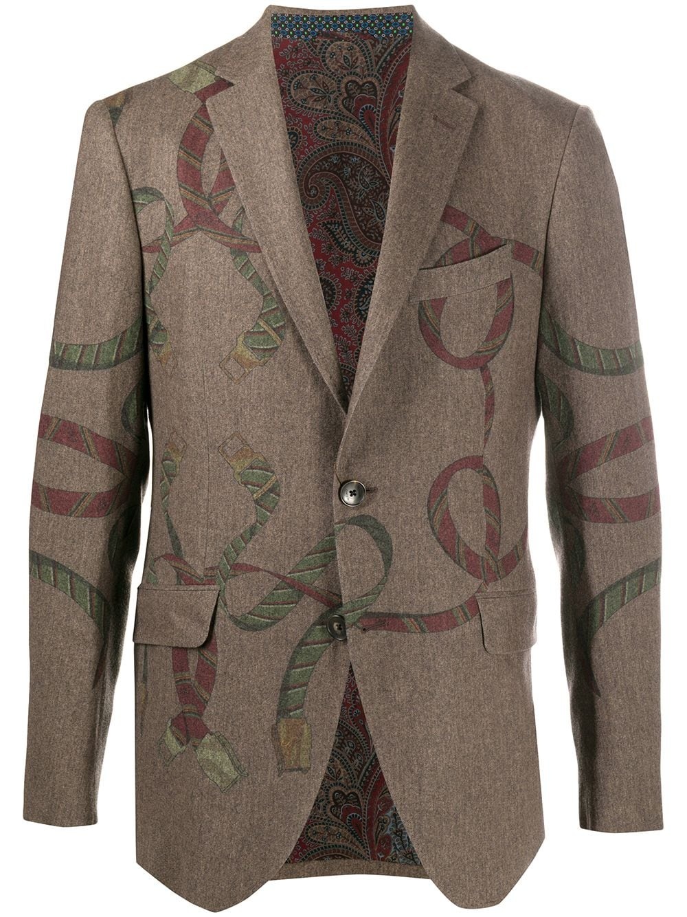 Pegaso-print wool-blend blazer - 1