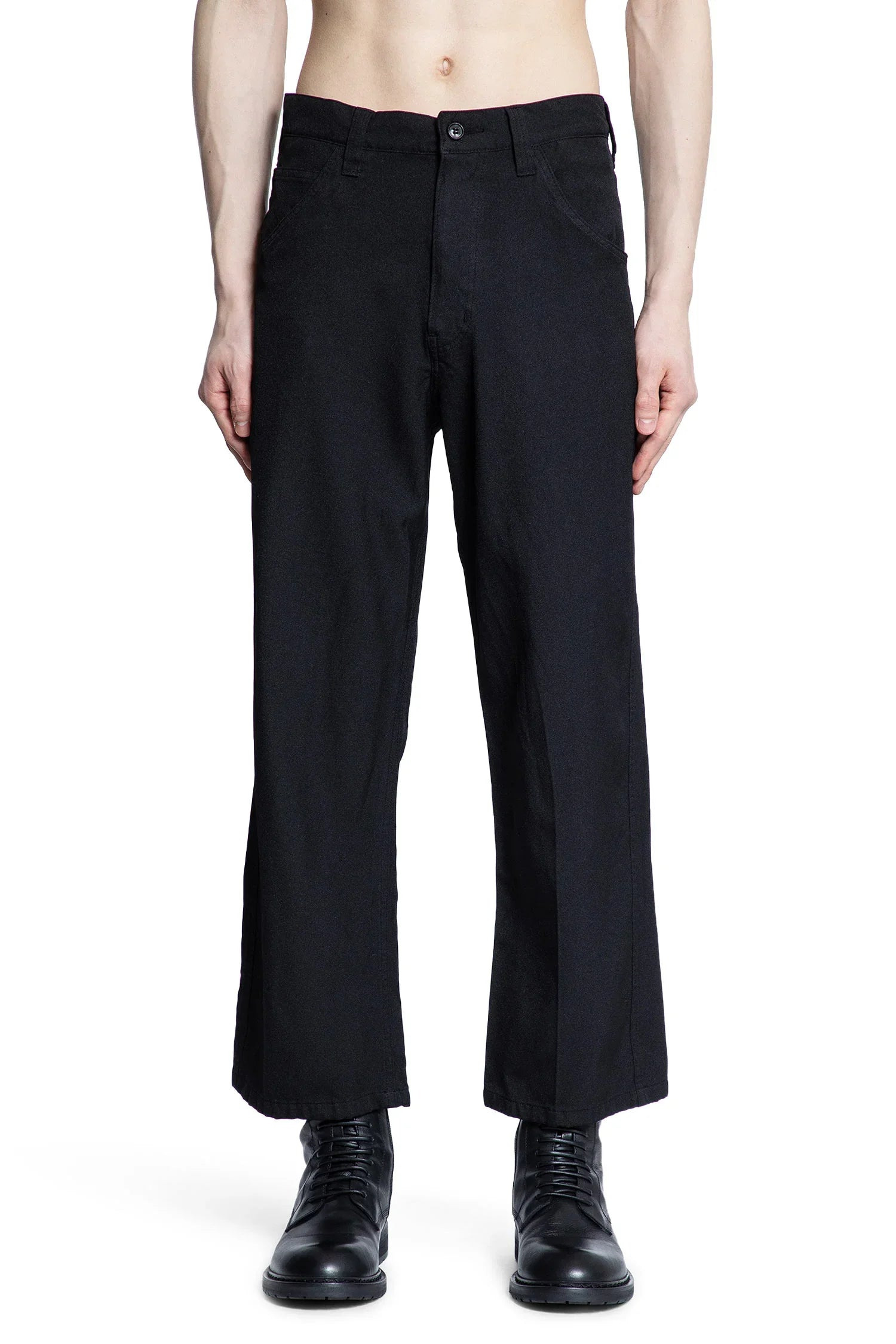 5-Pocket-Nylon-Denim-Cropped-Pants - 1