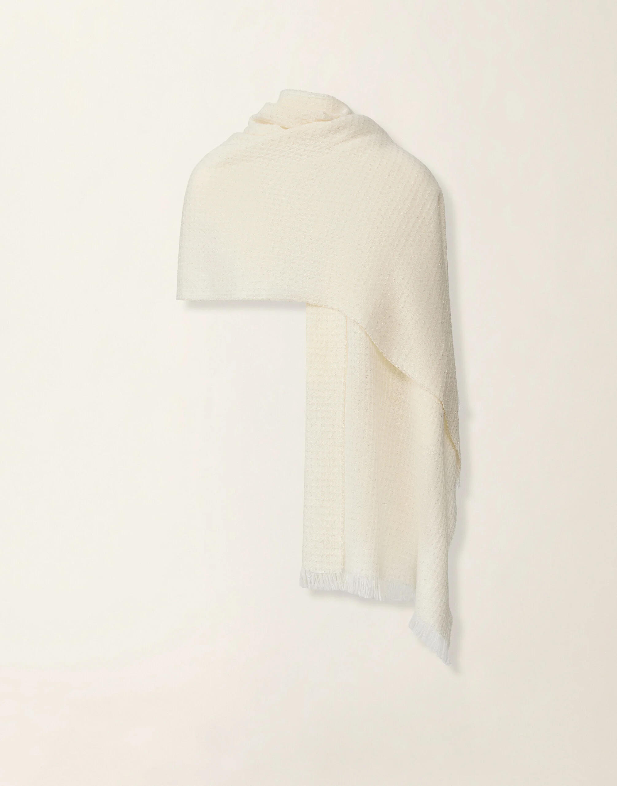 Wool and cashmere scarf with lurex - 1