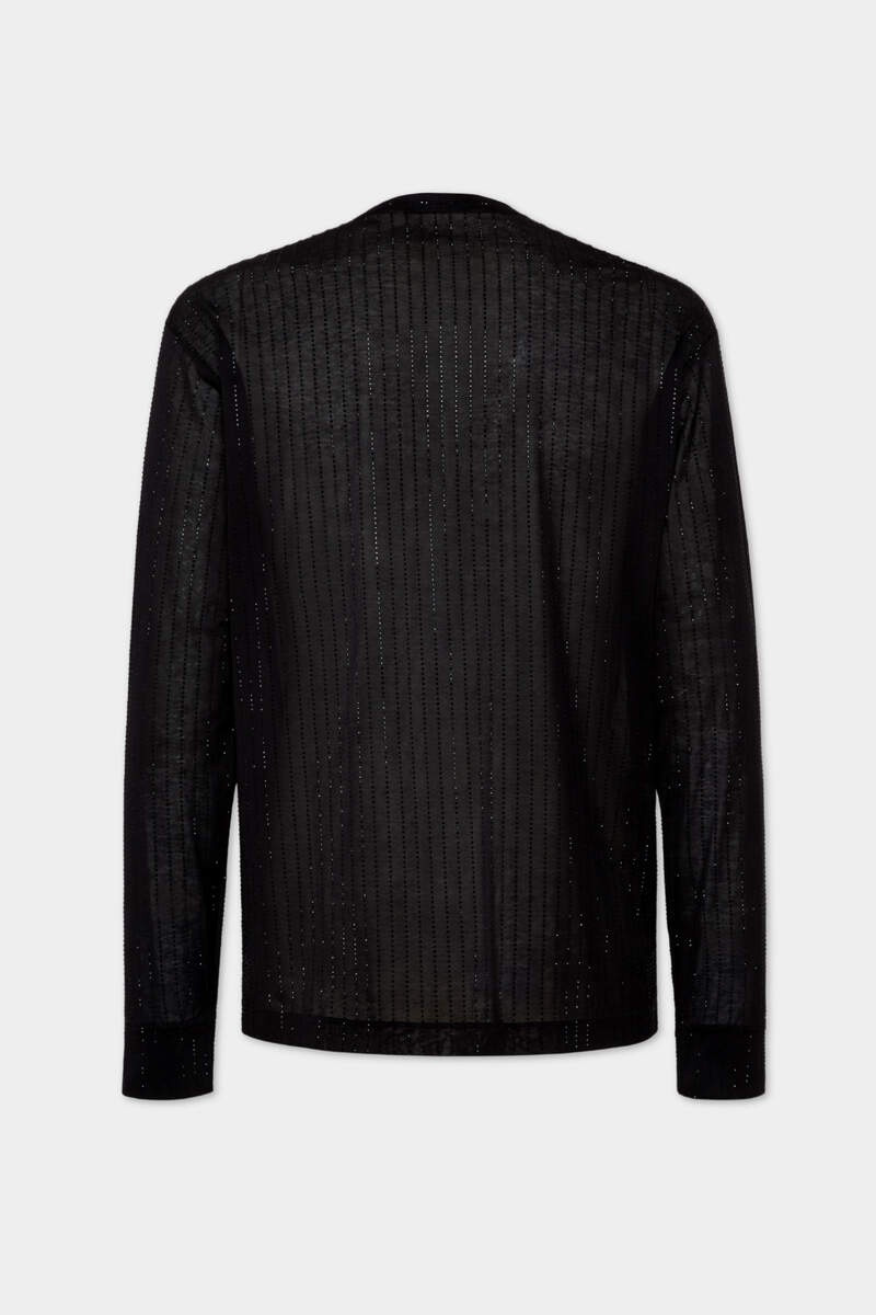 DSQUARED2 LOOSE FIT RHINESTONE STRIPE T-SHIRT outlook