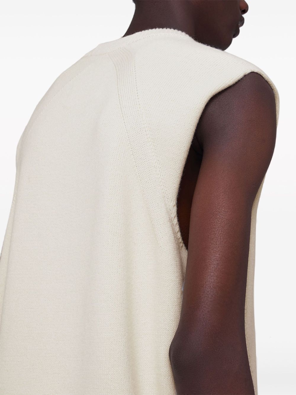crew-neck sleeveless jumper - 3