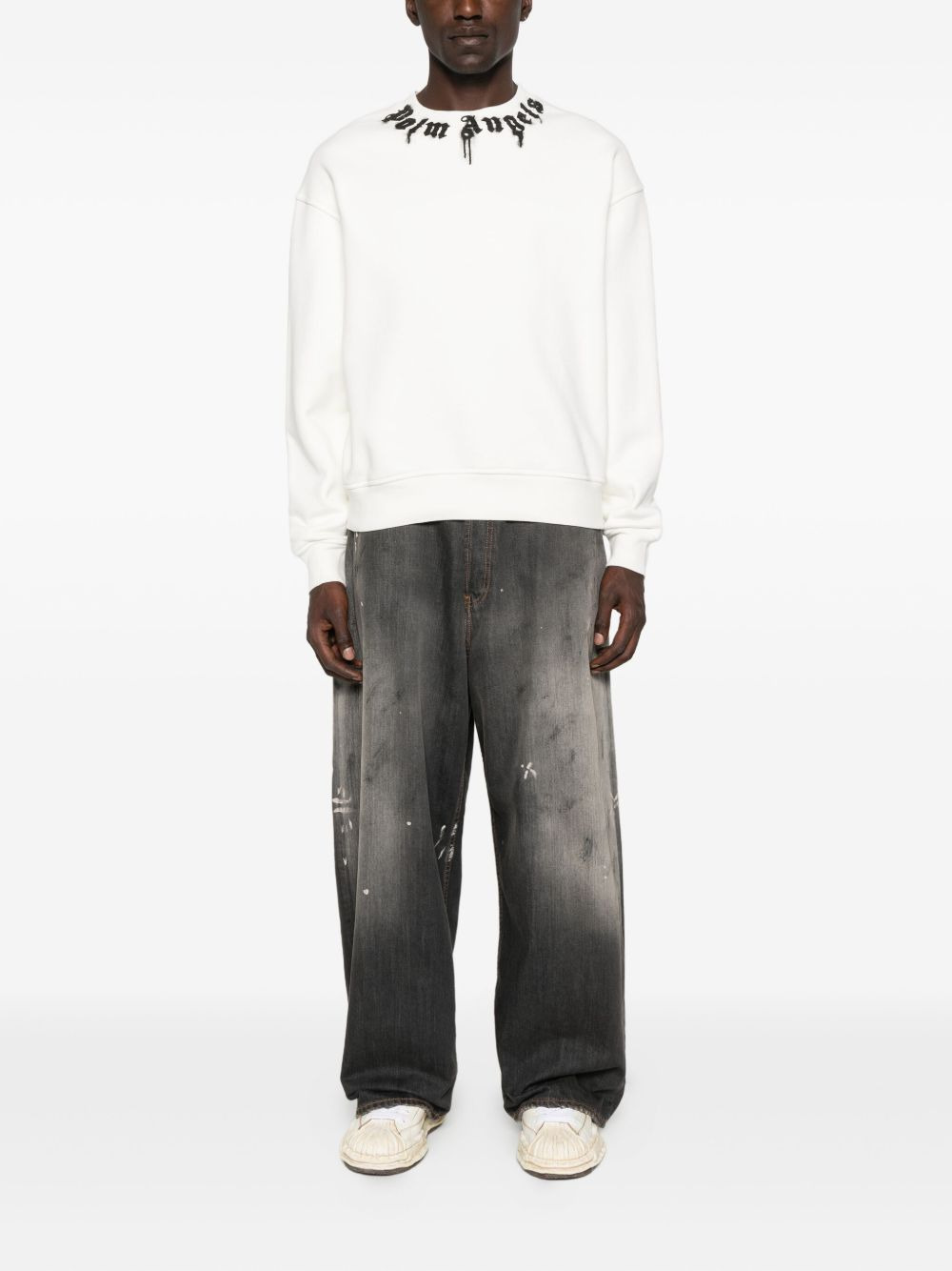 logo-print cotton sweatshirt - 2