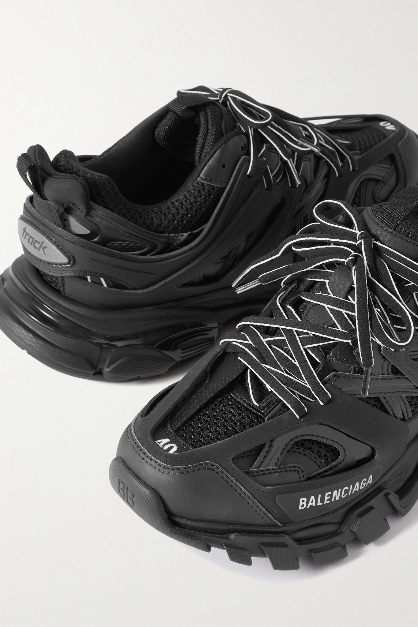 BALENCIAGA Track logo-detailed mesh and rubber sneakers