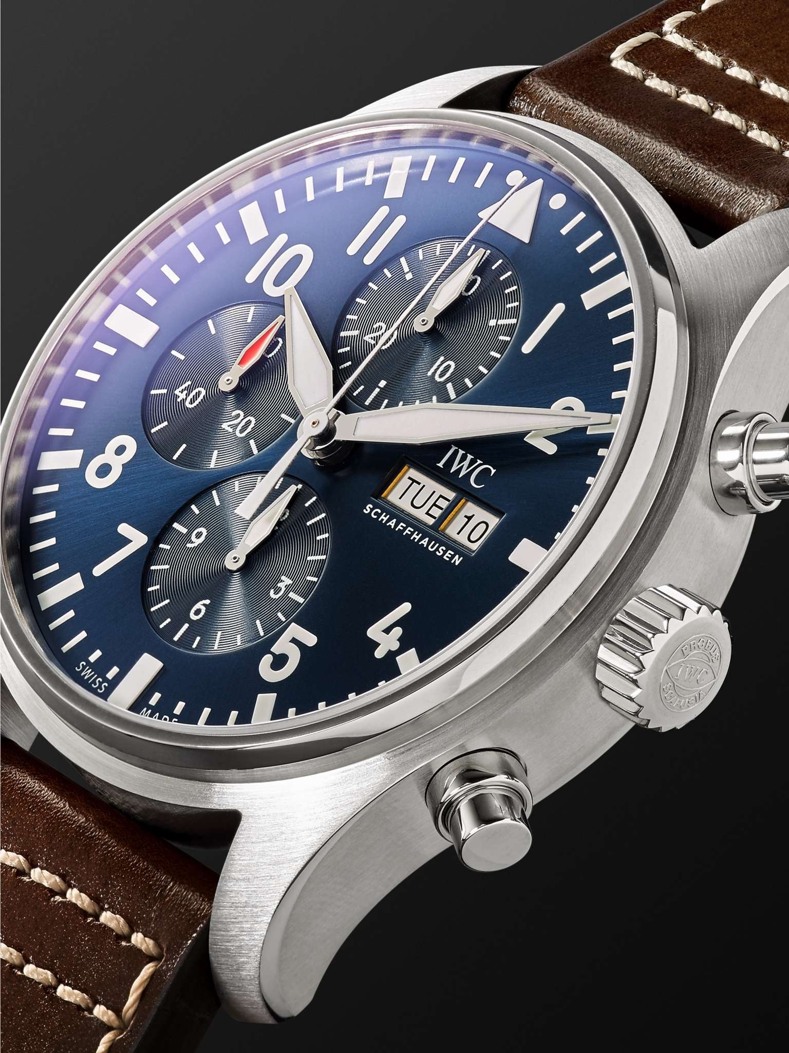 Pilot's Le Petit Prince Edition Automatic Chronograph 43mm Stainless Steel and Leather Watch, Ref. N - 4