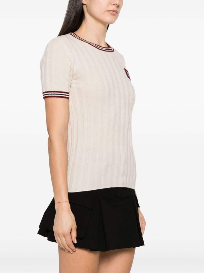 logo-appliqué cashmere top 3