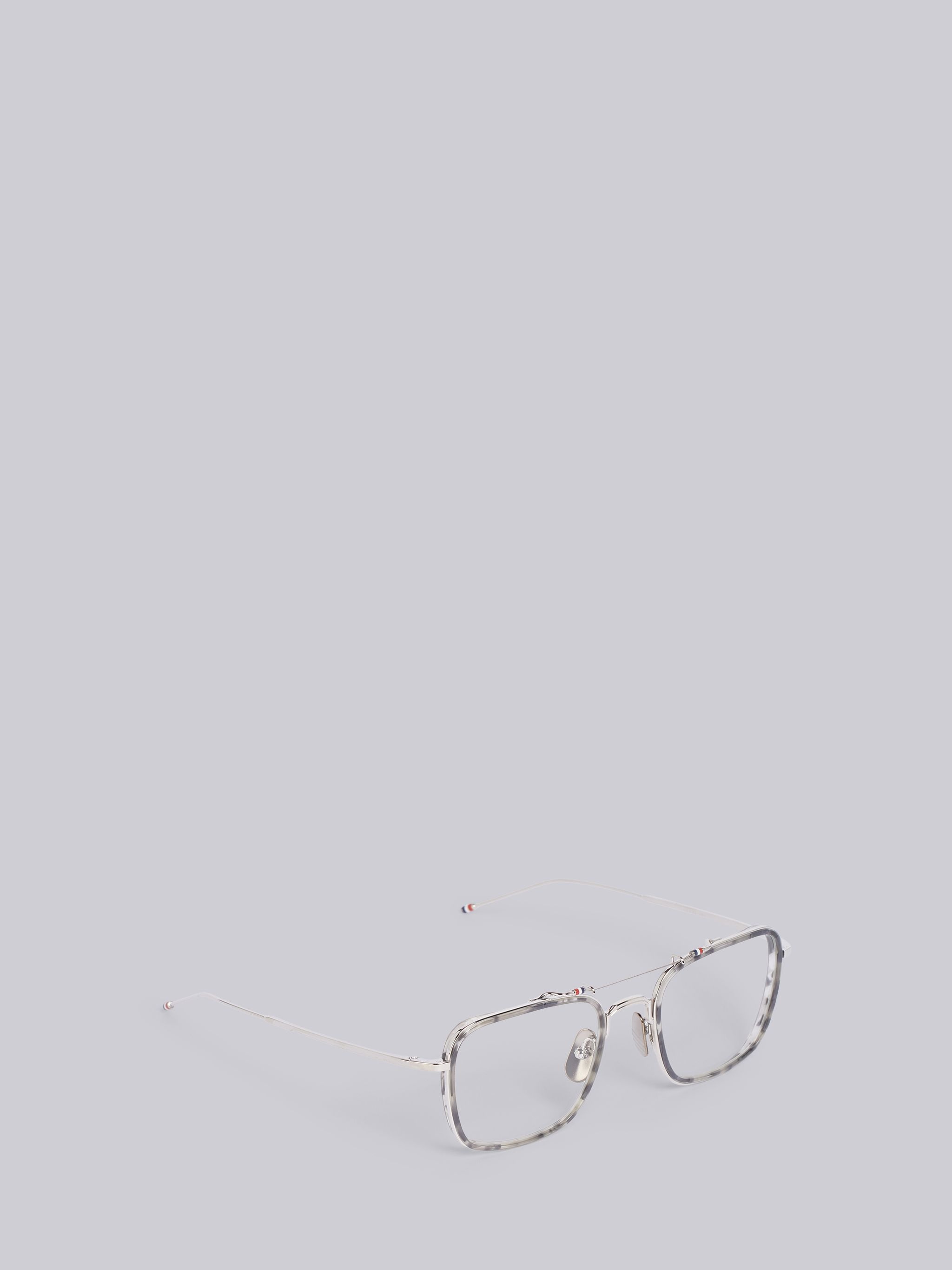 TB816 - Grey Tortoise Rectangular Aviator Glasses - 4