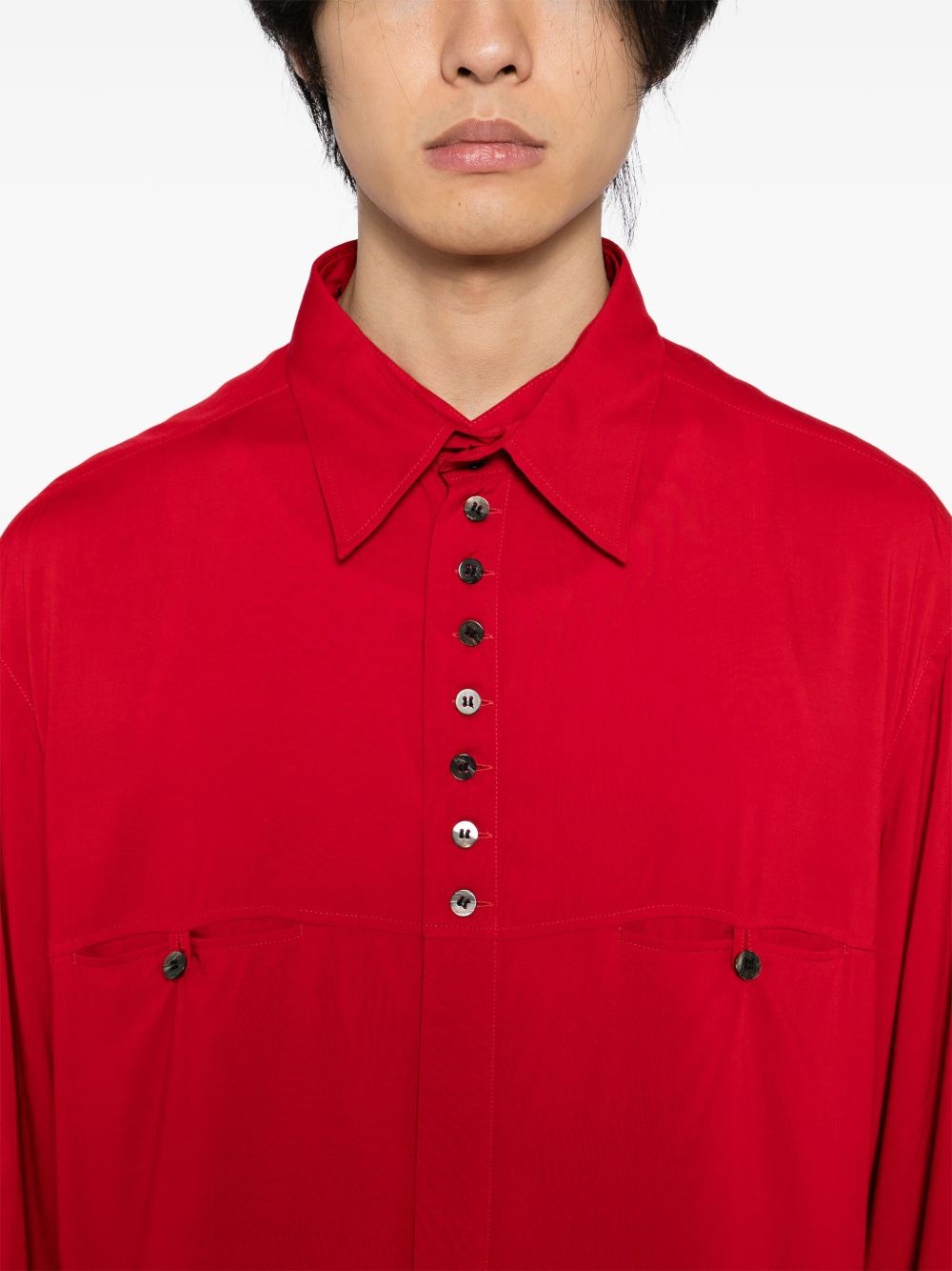 spread-collar shirt - 5