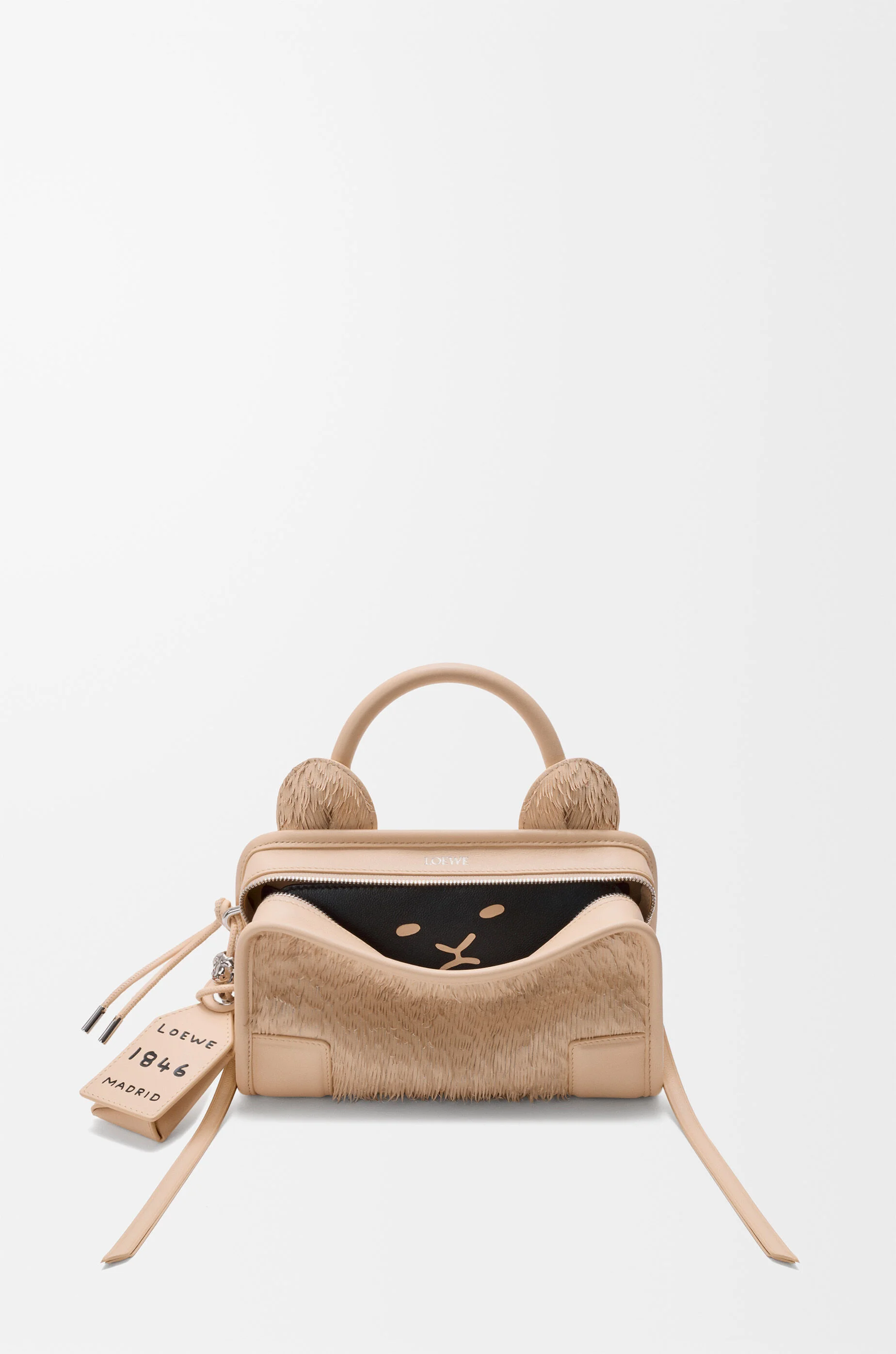 Mini Lion Fringed Cut Amazona 180 bag in nappa lambskin - 1