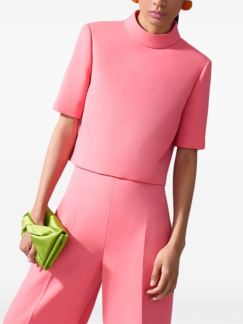 short-sleeve mock-neck top 4