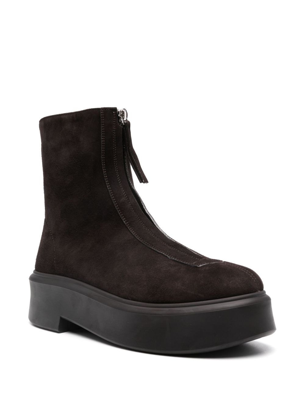 zipped suede boot - 2