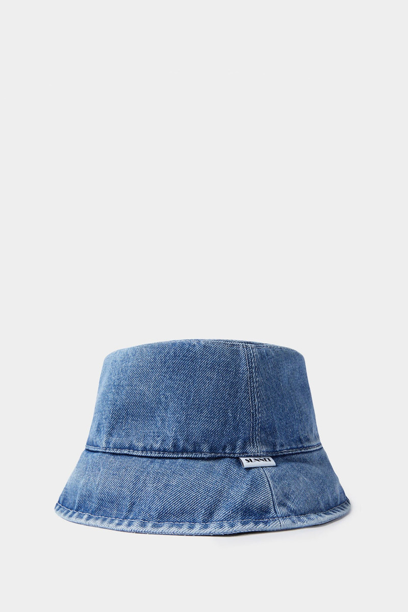 BELLIDENTRO REVERSIBLE BUCKET HAT / washed denim 1