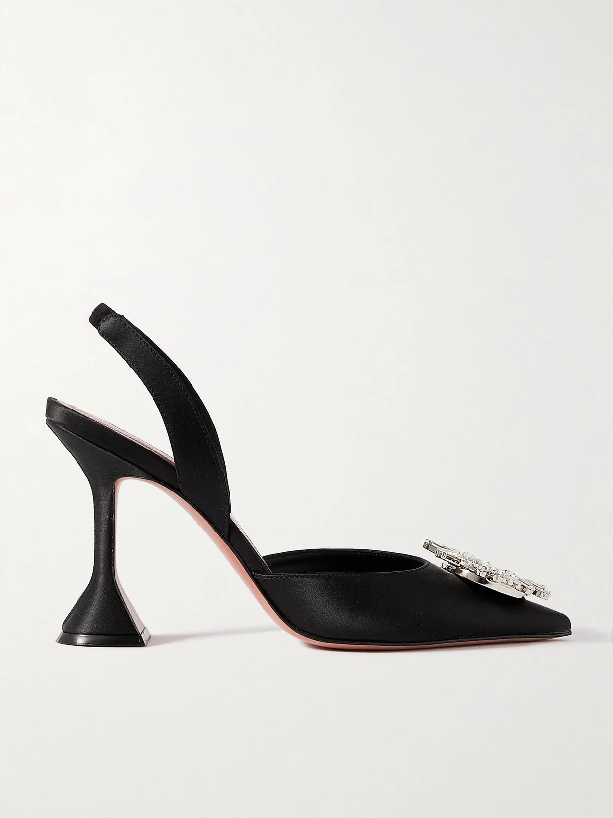 Begum Swarovski Crystal-embellished Satin Slingback Pumps - 1