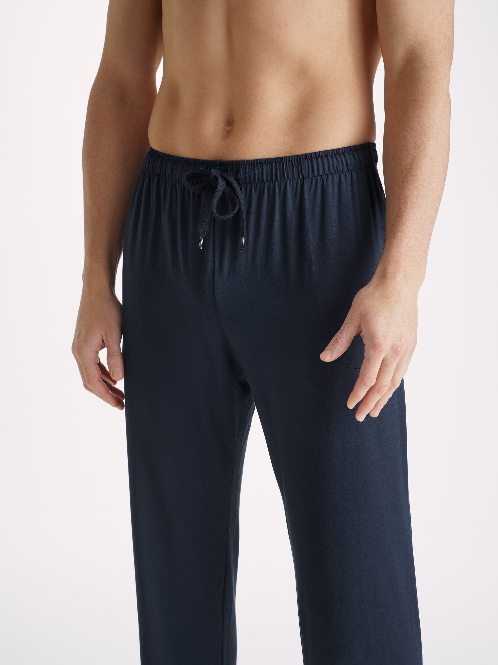 Men's Lounge Trousers Basel Micro Modal Stretch Navy - 5
