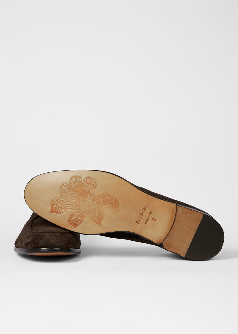 Paul Smith Chocolate Brown Suede 'Carlo' Shoes outlook