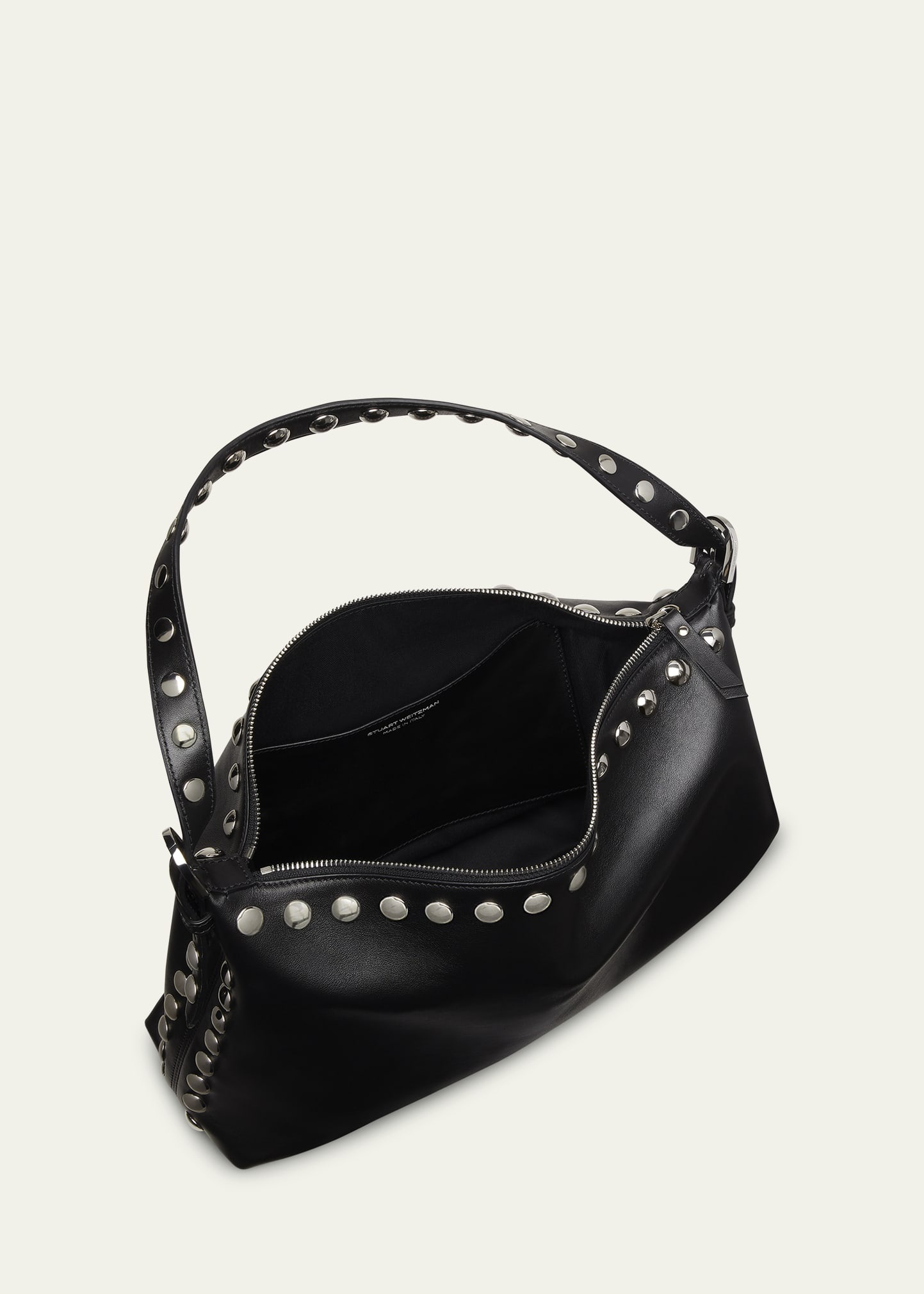Stuart Studded Leather Shoulder Bag - 2