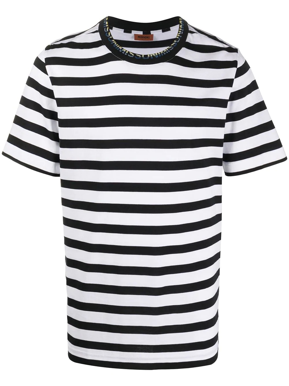 striped basic T-shirt  - 1