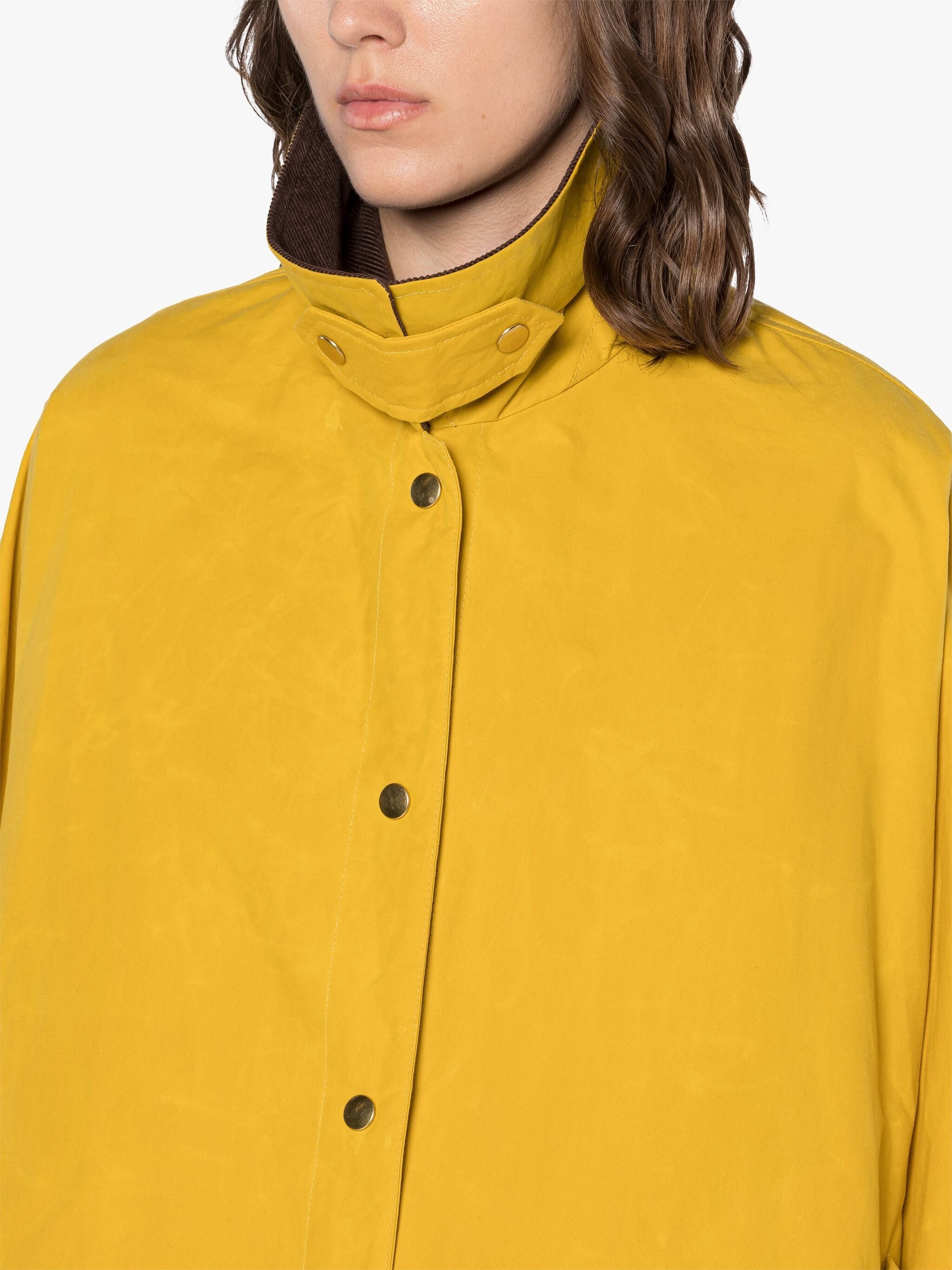 CORA YELLOW WAXED COTTON FIELD COAT - 5