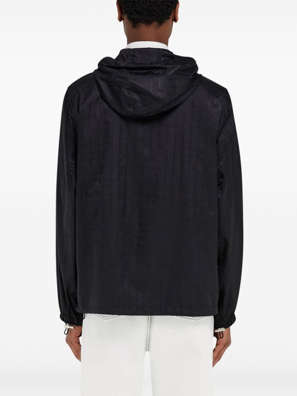 Gancini-jacquard rain jacket - 4