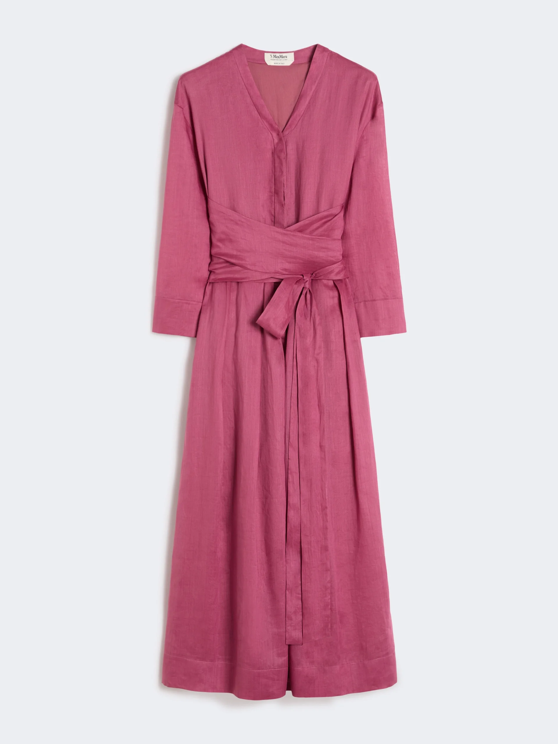 Ramie canvas dress - CYCLAMEN - 1