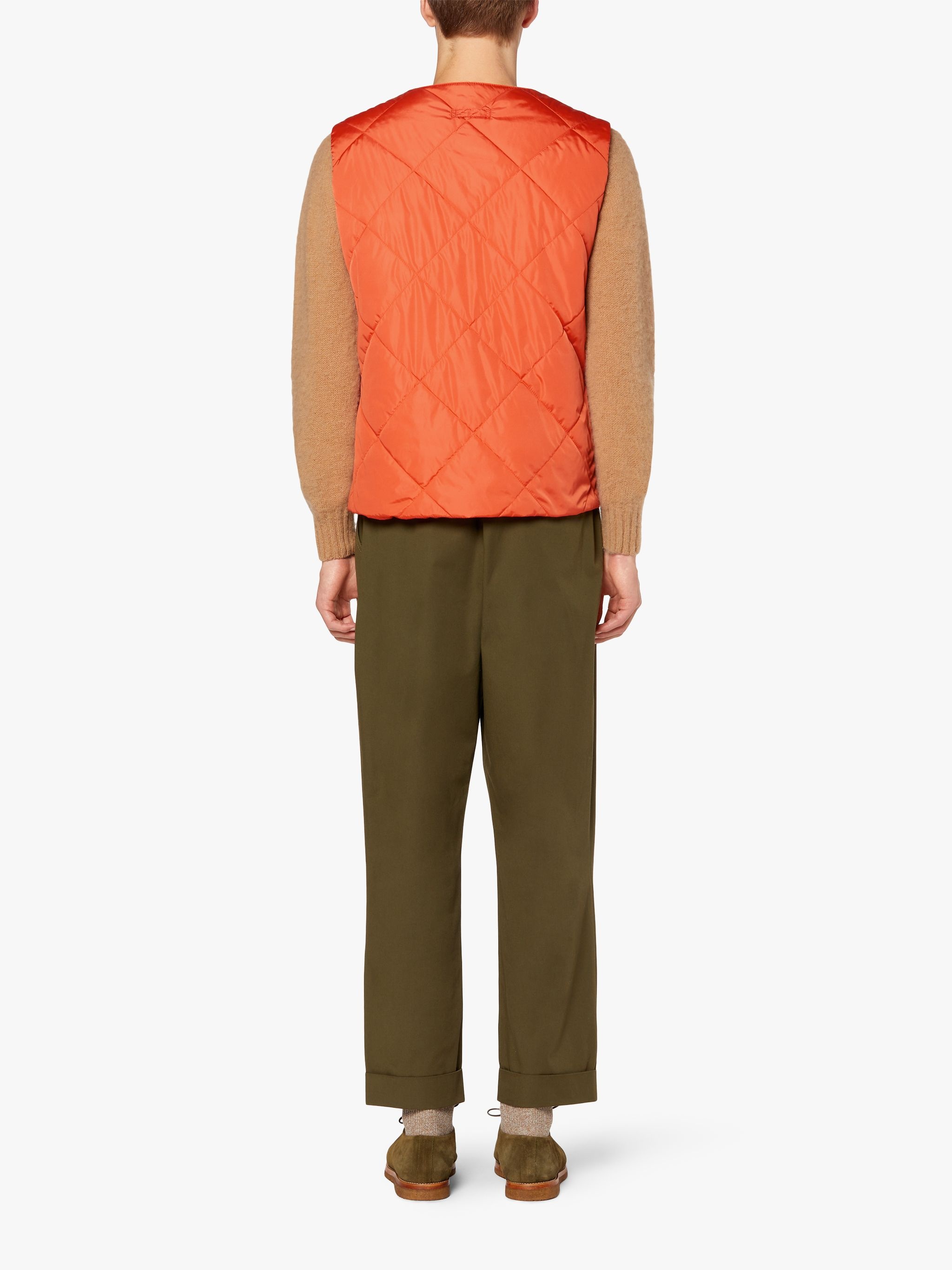 HIG ORANGE QUILTED NYLON LINER VEST | GQM-204 - 3