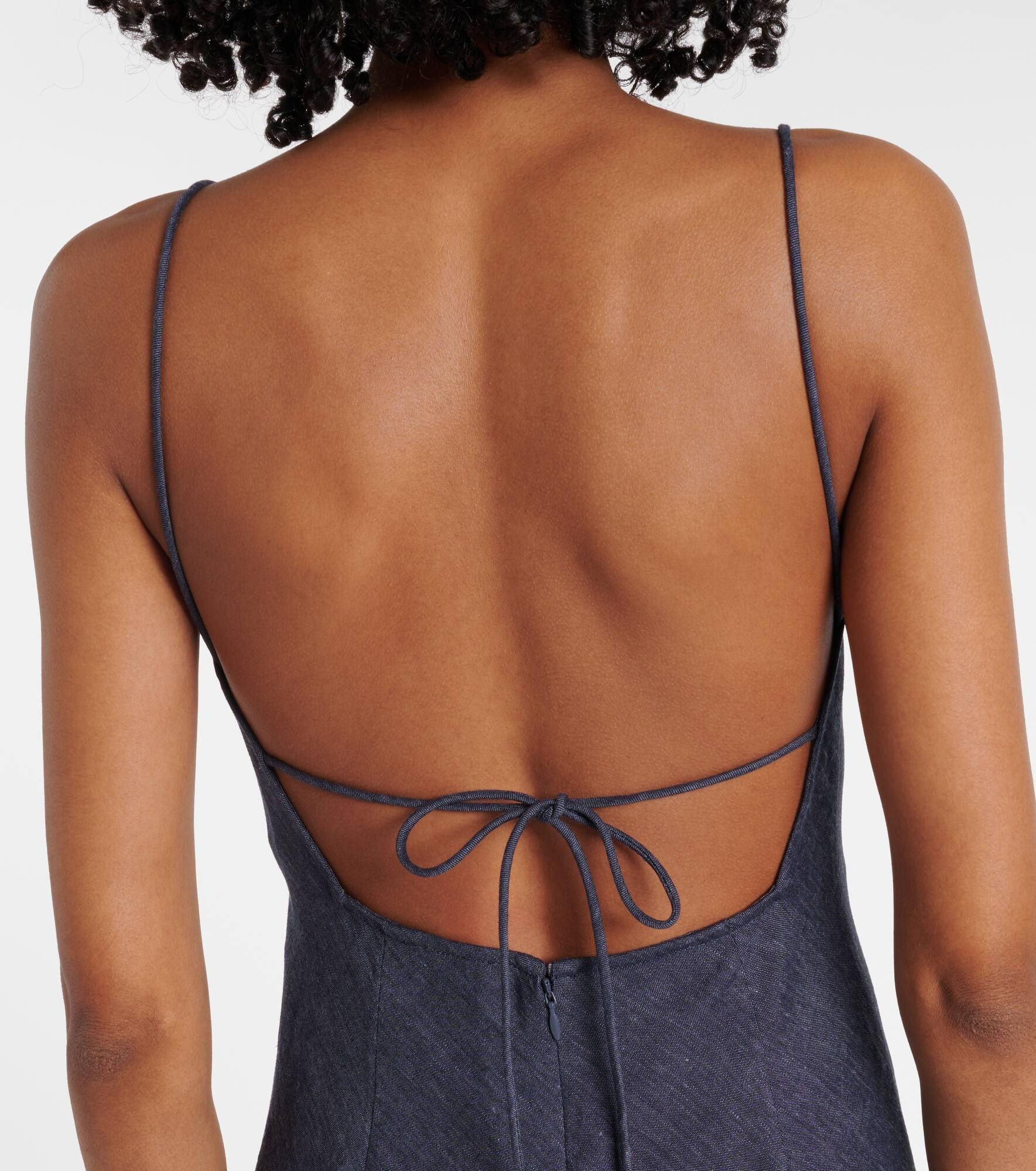Paolo linen-blend midi dress - 5