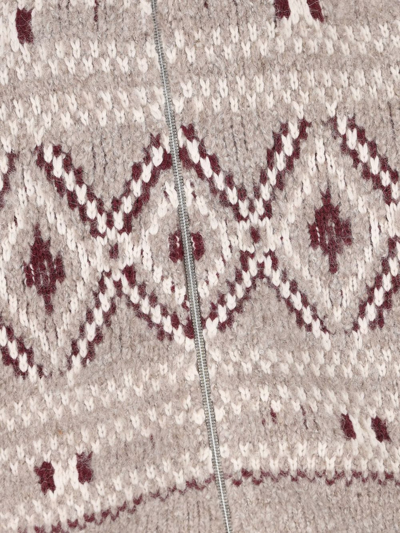 high-neck patterned cardigan 3