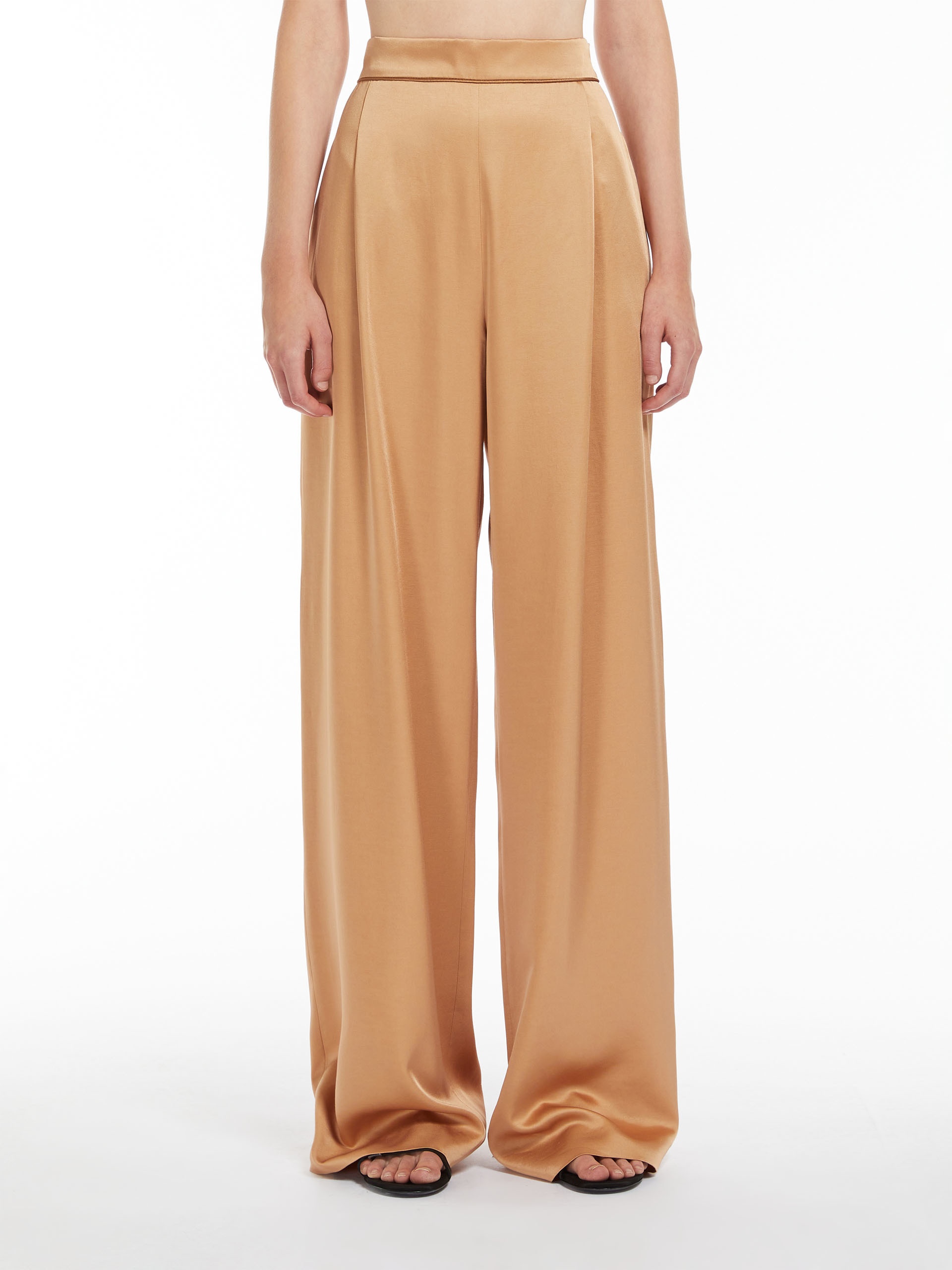 NOVELLA Flowing satin trousers - 3