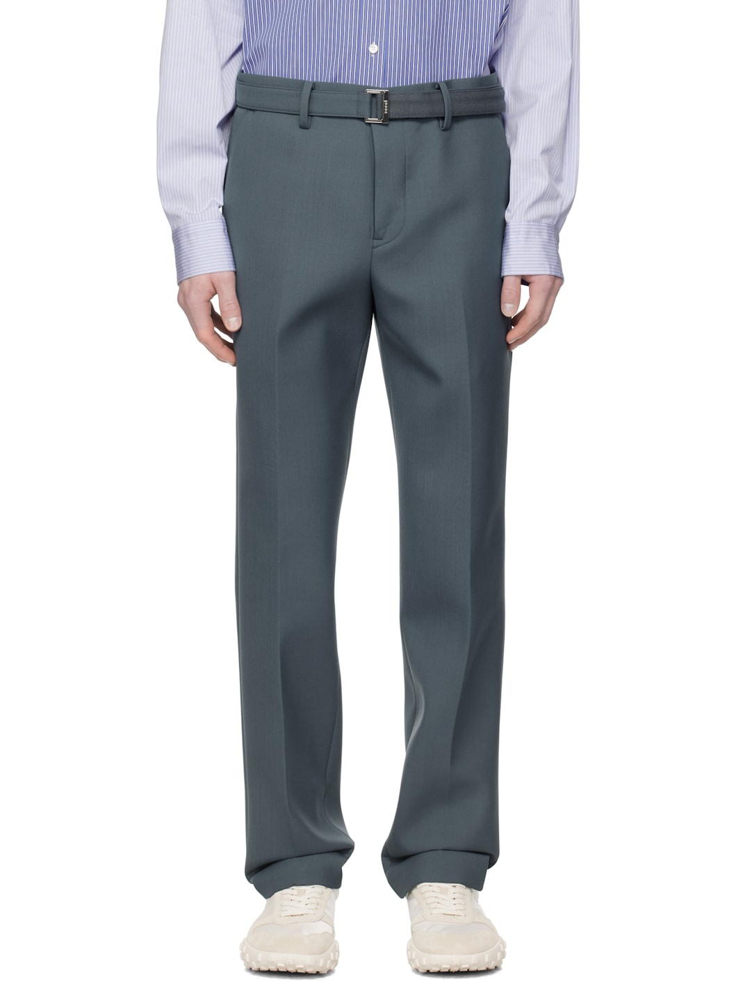 Blue Suiting Bonding Trousers - 1
