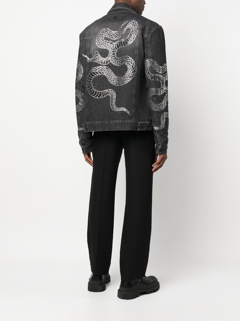 PHILIPP PLEIN snake denim jacket outlook