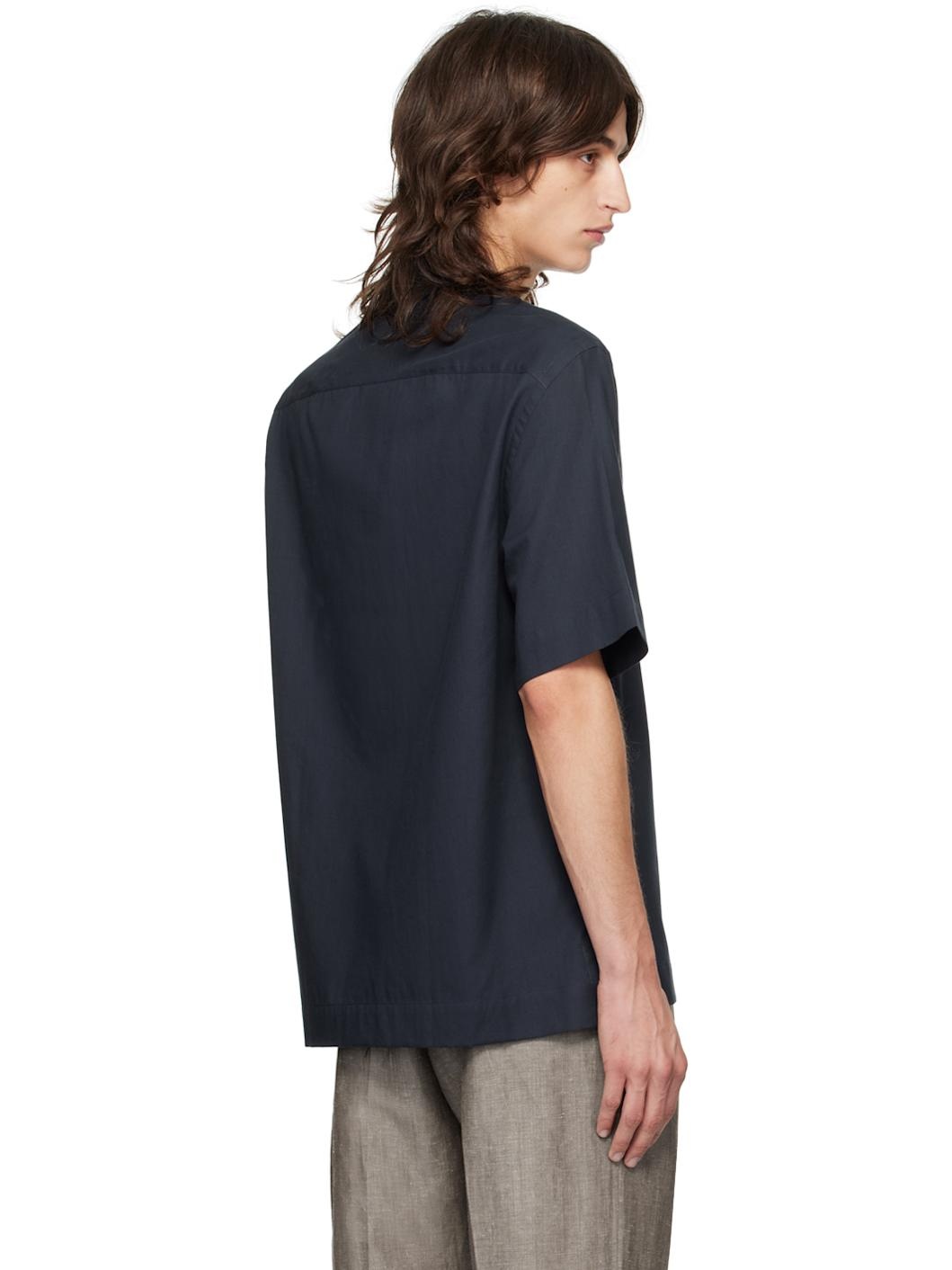 Navy Button-Down Shirt - 3