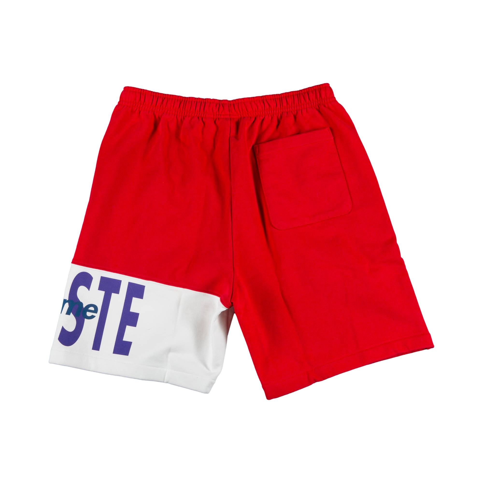 Supreme x Lacoste Logo Panel Sweatshort 'Red' - 2