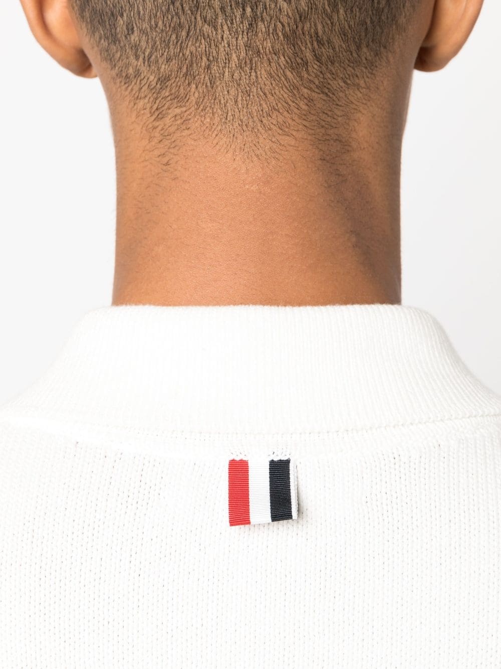 RWB stripe knitted polo shirt - 5