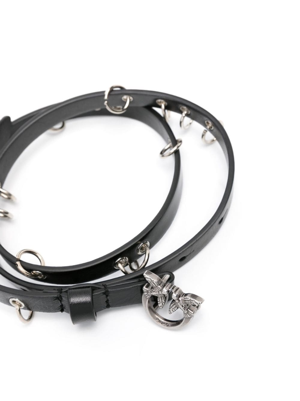 ring-detailing leather belt - 2