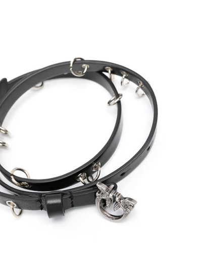 PINKO ring-detailing leather belt outlook