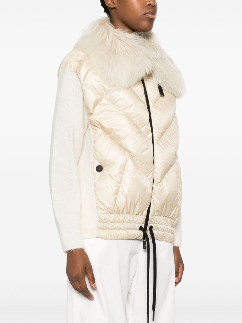 panelled knitted down jacket - 3