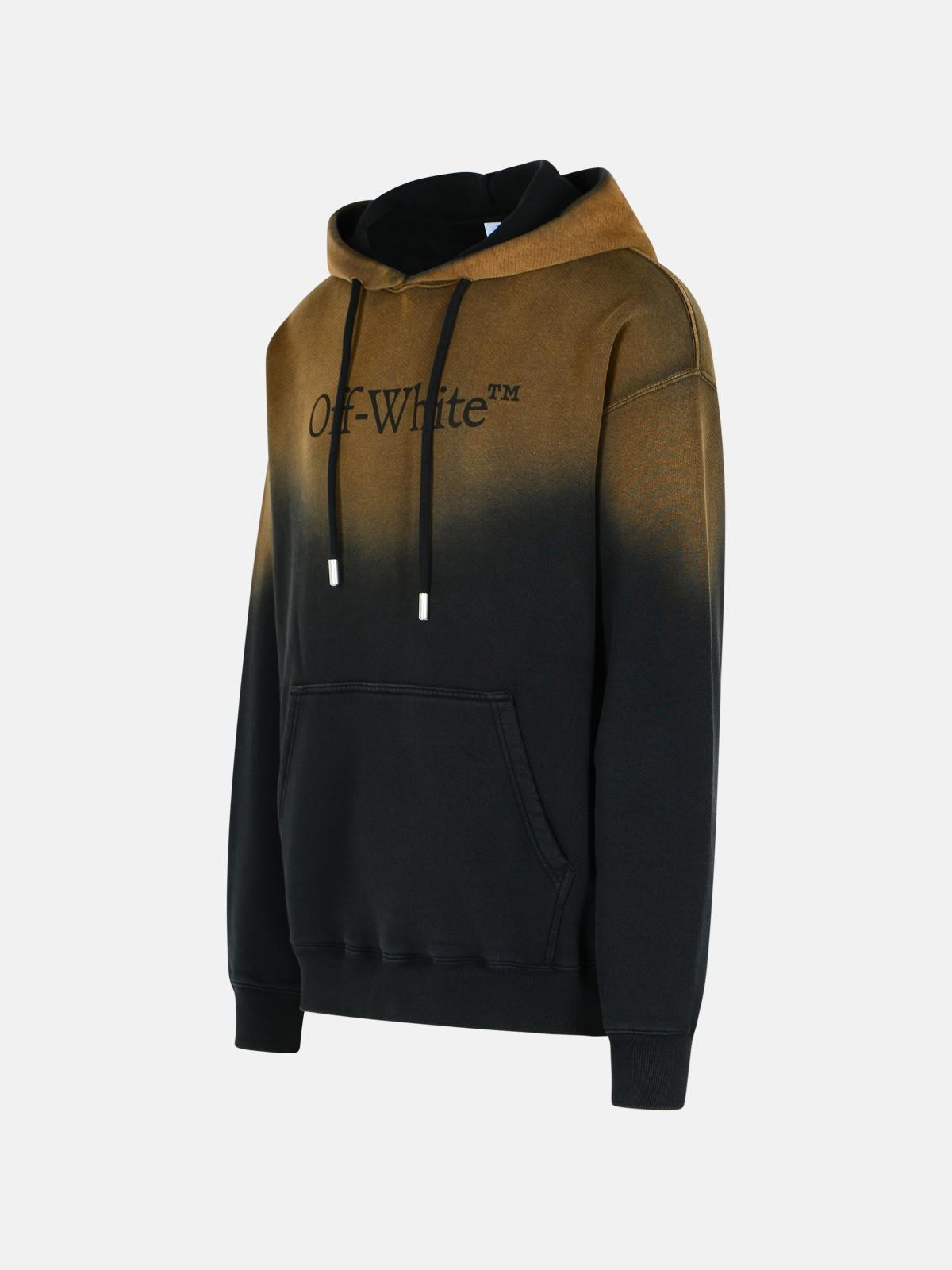 'LAUDRY DIAGONAL' DIRTY BLACK COTTON SWEATSHIRT - 2