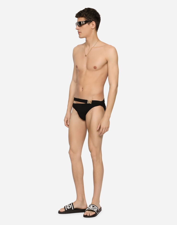 Swim briefs with DG logo buckle - 2