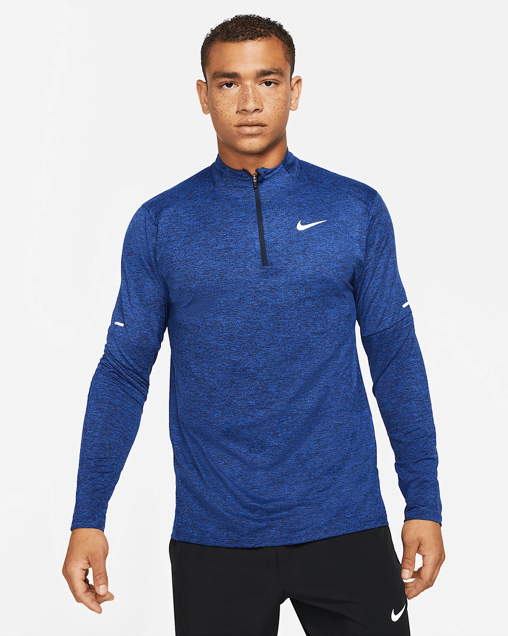 나이키 요소 남자의 건조-FIT 1/2-Zip 실행 탑 - 1