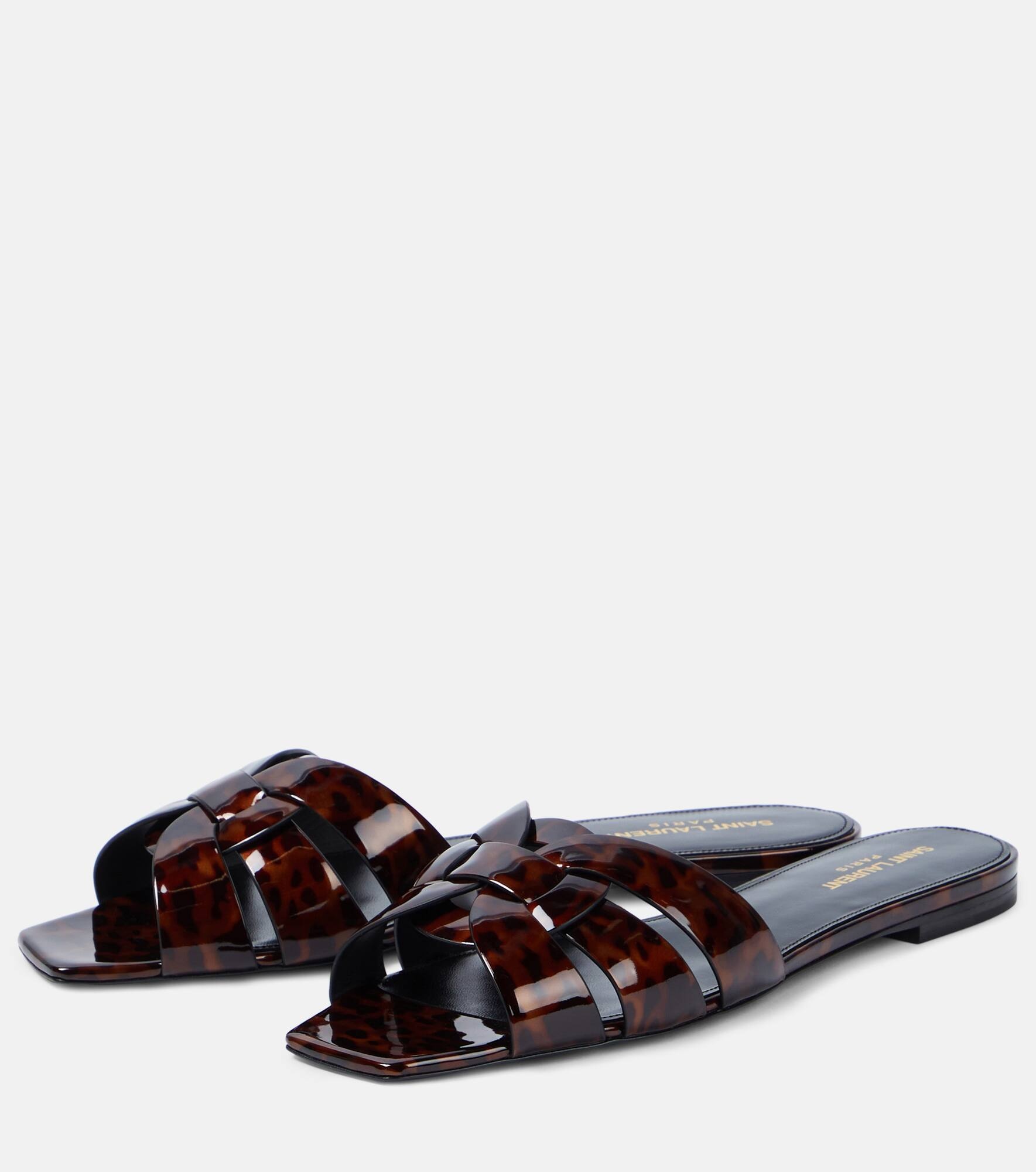 Tribute 05 leopard-print leather flats - 5