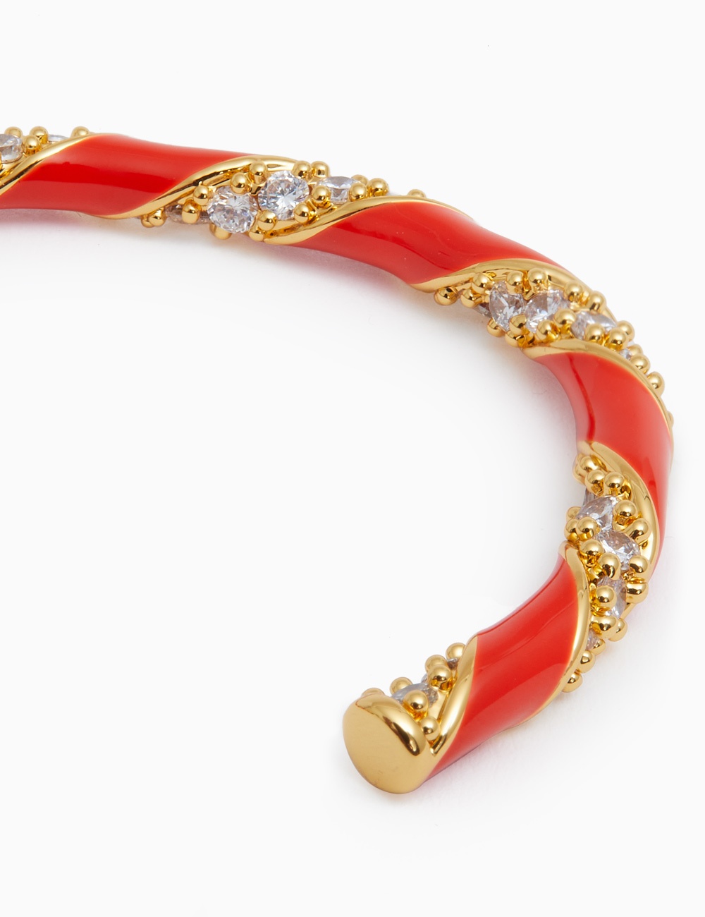 CANDY STRIPE PAVE CUFF - 4
