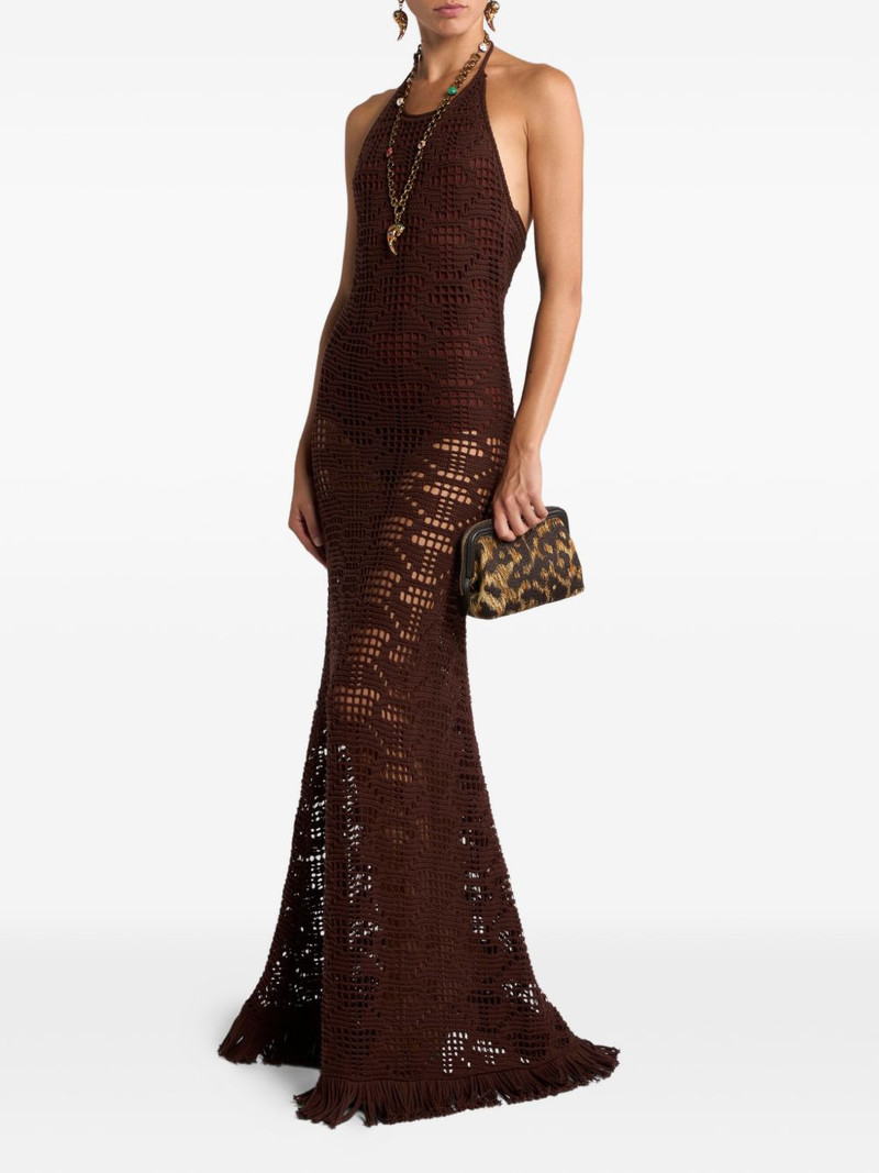 Etro crochet-effect maxi dress outlook