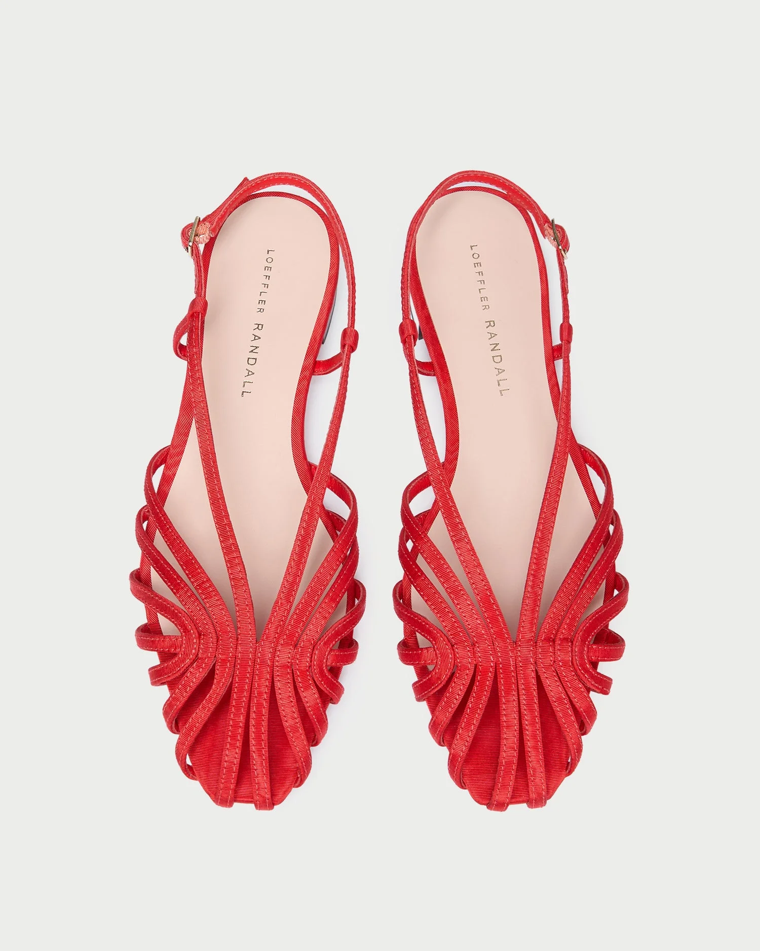 Devon Red Moiré Slingback Sandal - 1