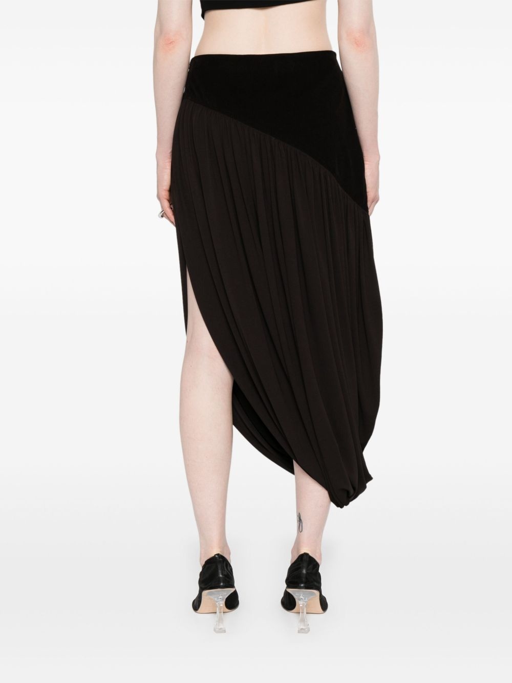 satin midi skirt - 4