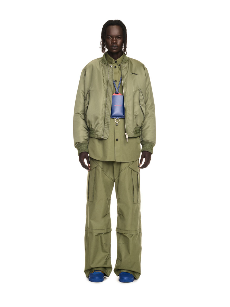 Off-White Military Green Nylon Bomber outlook