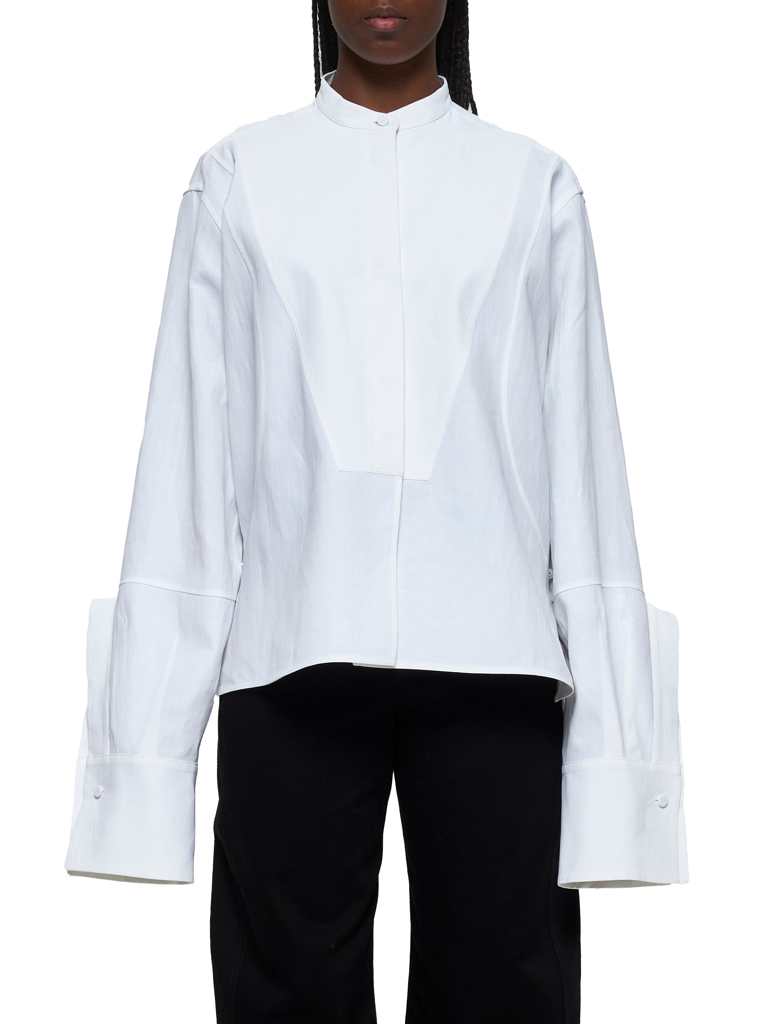 White linen boxy shirt - 3