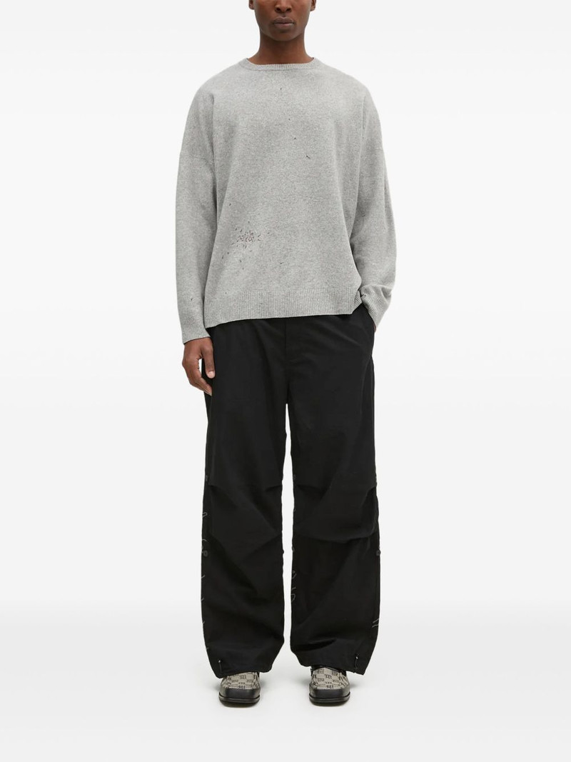 embroidered-detail crew-neck sweater 1