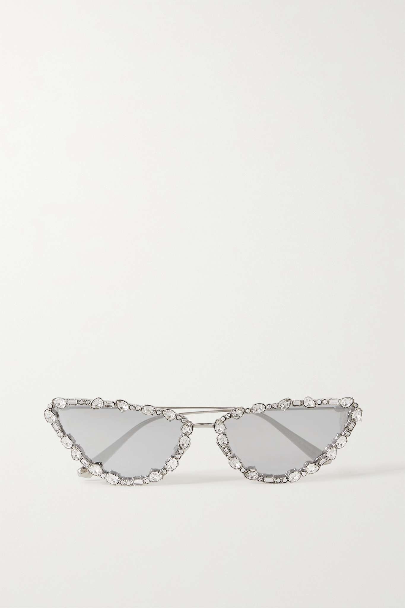 MissDior B1U cat-eye crystal-embellished gold-tone sunglasses - 1