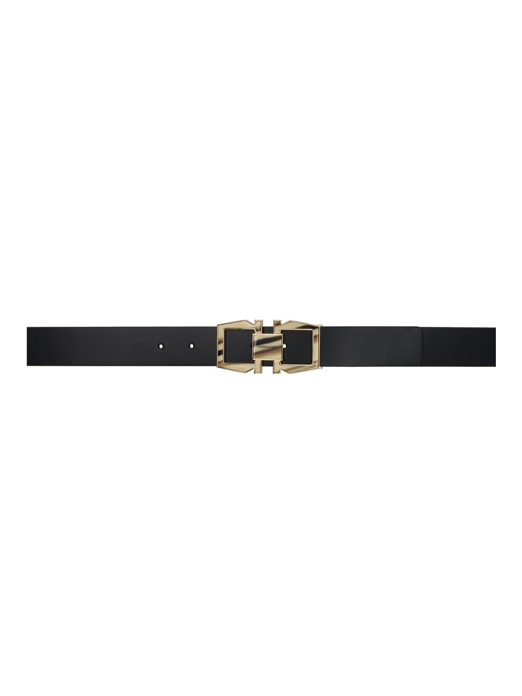 Black Gancini Adjustable Reversible Belt - 1