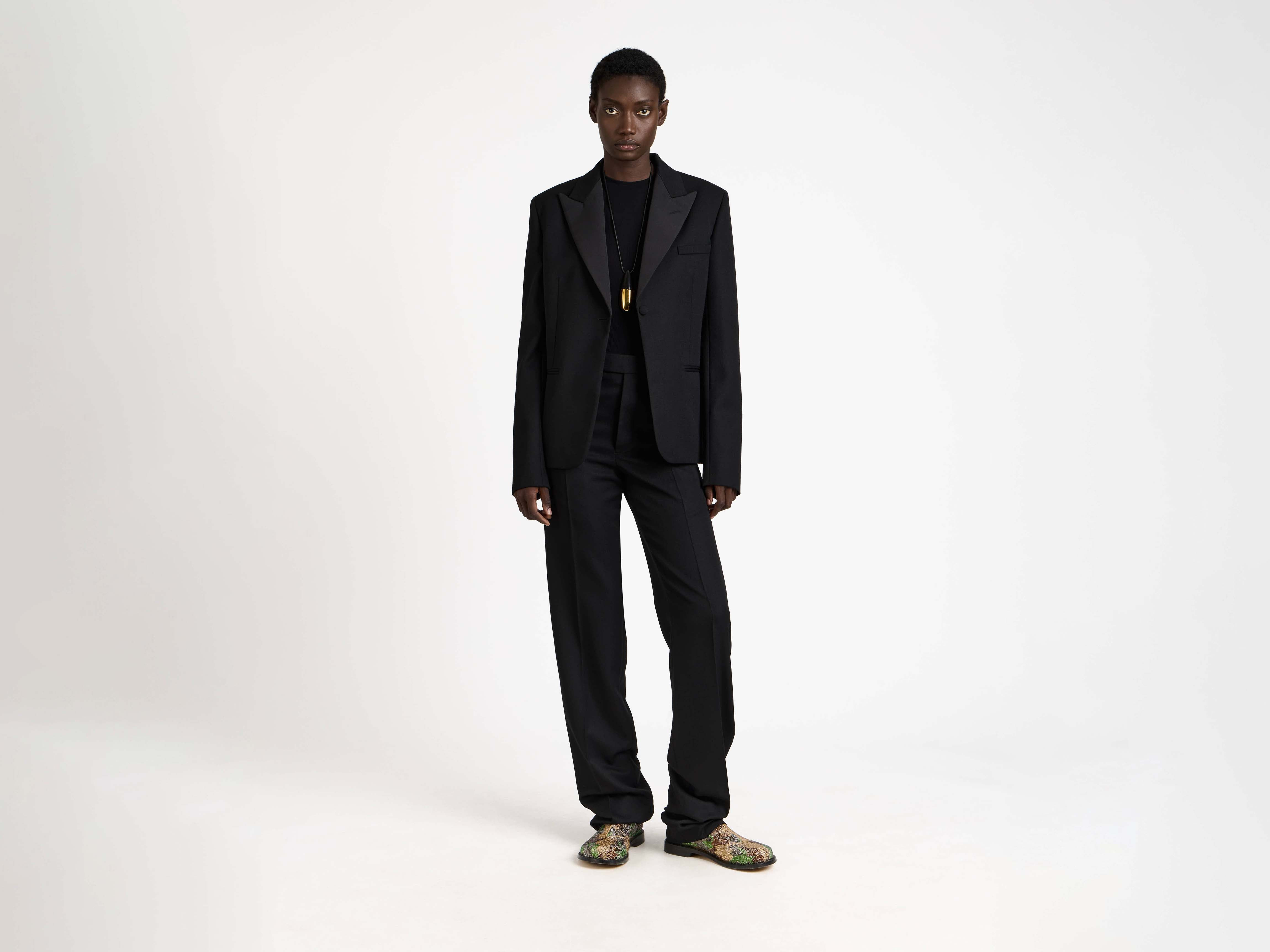 TAILORED TUXEDO TROUSERS IN BLACK - 2