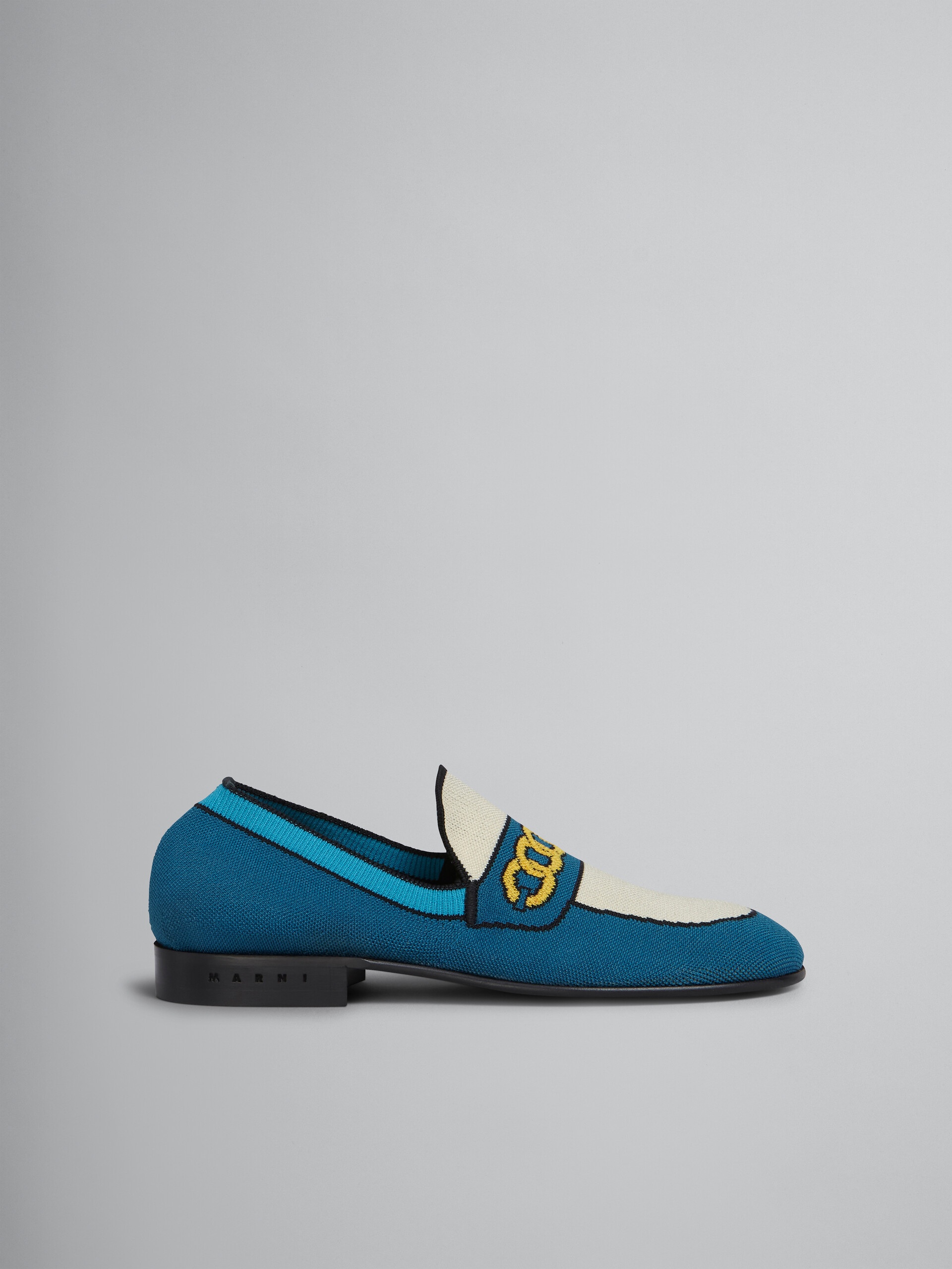 BLUE TROMPE L'ŒIL JACQUARD MOCCASIN - 1